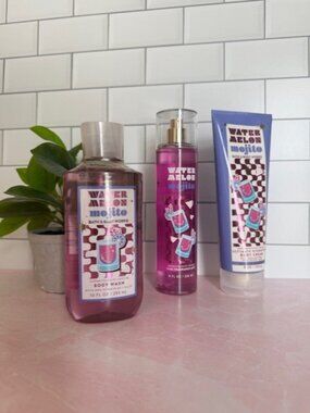Bath and Body Works Watermelon Mojito - Bath Gel and Lotion Set